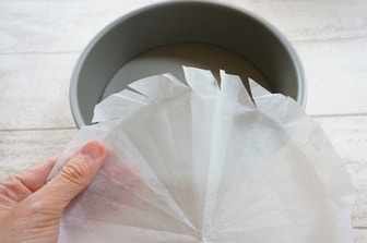 ケーキ型に敷紙をきれいに敷く方法